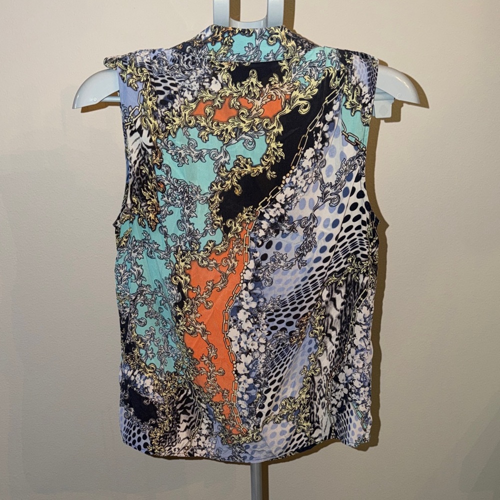 Etcetera Vibrant 100% Silk Patterned Sleeveless B… - image 5